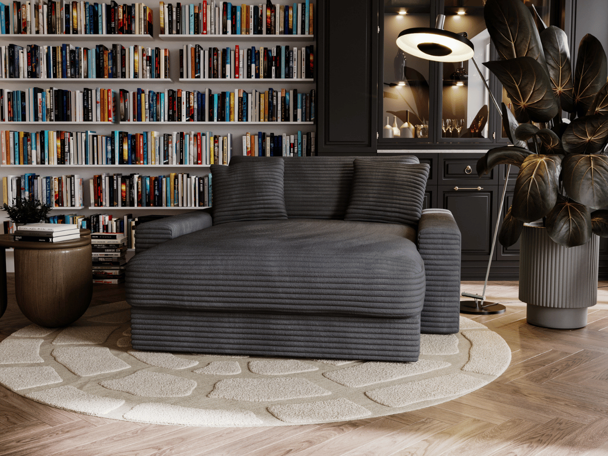 Fauteuil Elena – Grand Fauteuil 160 cm en Velours Côtelé | Confort XXL