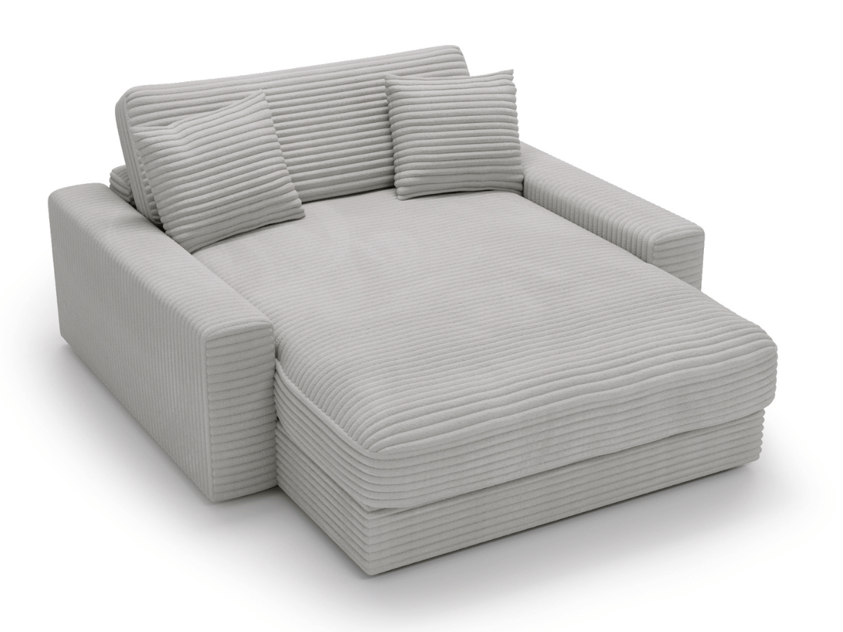 Fauteuil Elena – Grand Fauteuil 160 cm en Velours Côtelé | Confort XXL