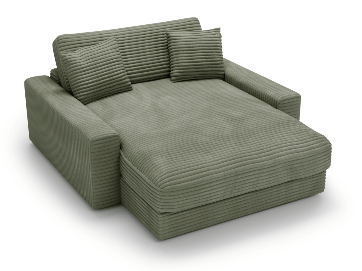 Fauteuil Elena – Grand Fauteuil 160 cm en Velours Côtelé | Confort XXL