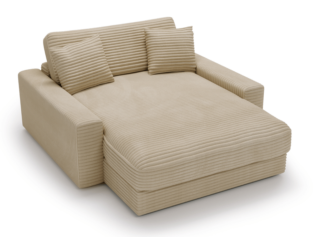Fauteuil Elena – Grand Fauteuil 160 cm en Velours Côtelé | Confort XXL