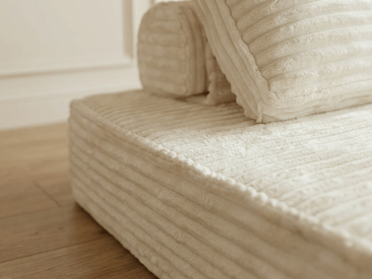 Fauteuil lit convertible MILANO – 1 place en velours côtelé épais – chauffeuse modulable