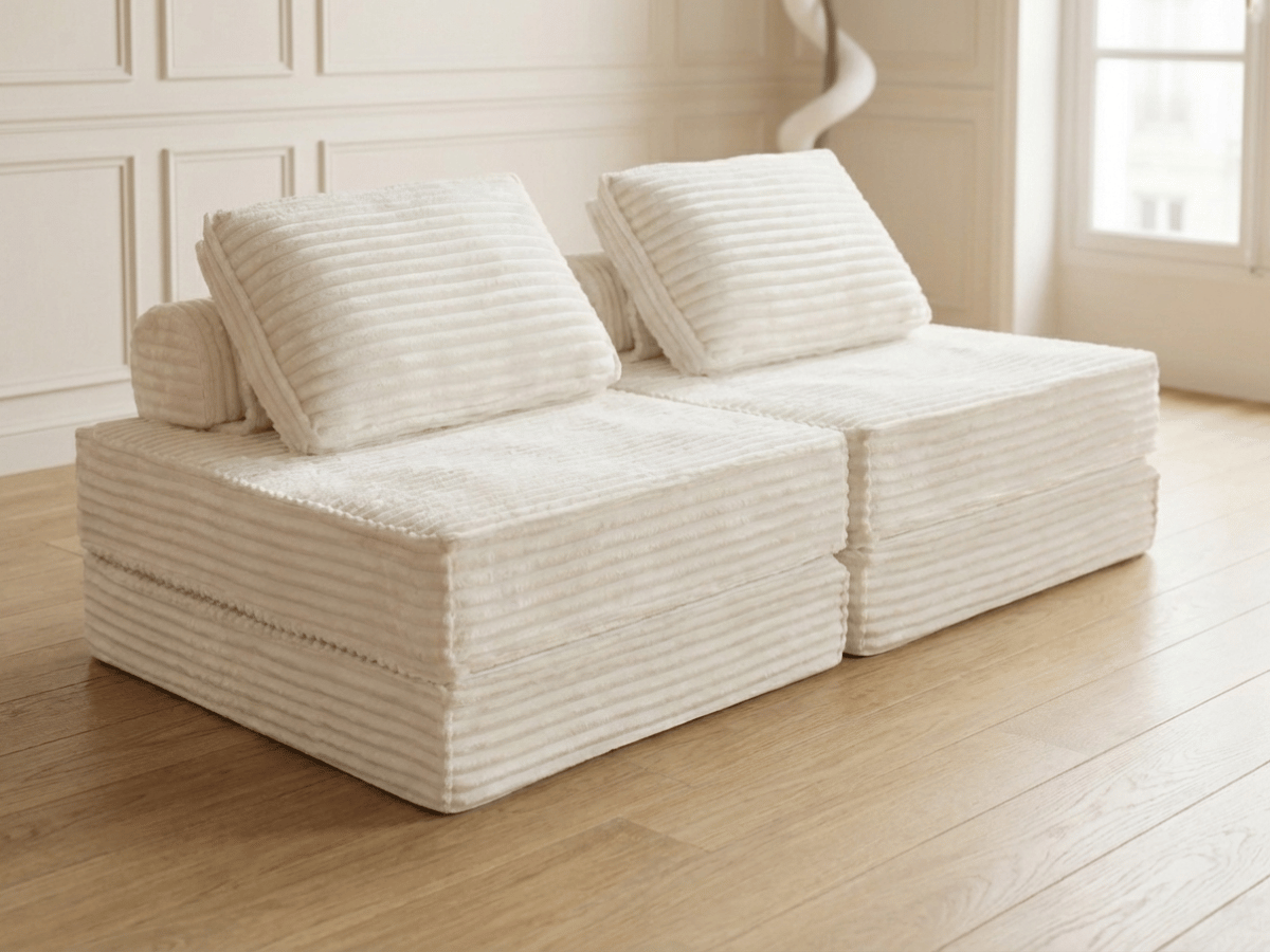 Fauteuil lit convertible MILANO – 1 place en velours côtelé épais – chauffeuse modulable