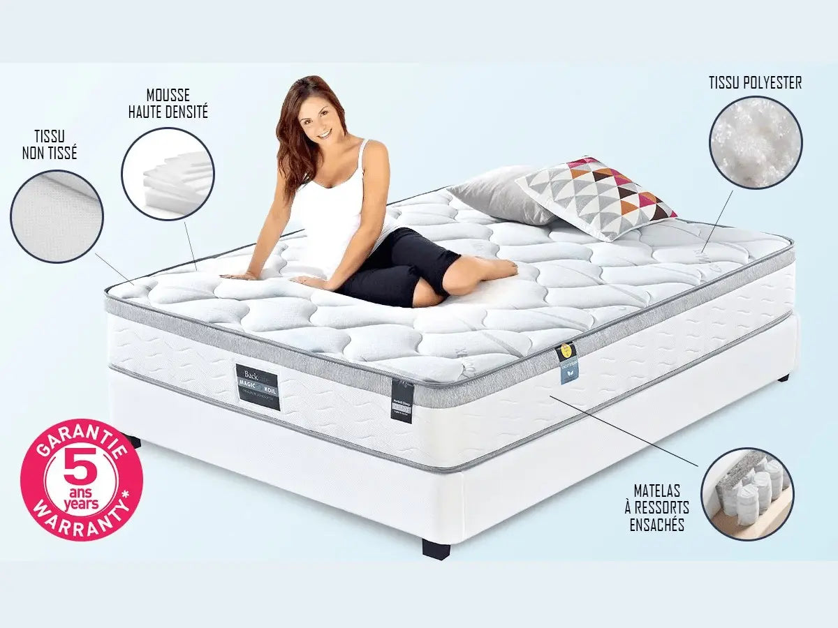 Matelas ASCENT – 25 cm – Ressorts ensachés & mousse – Confort équilibré quotidien