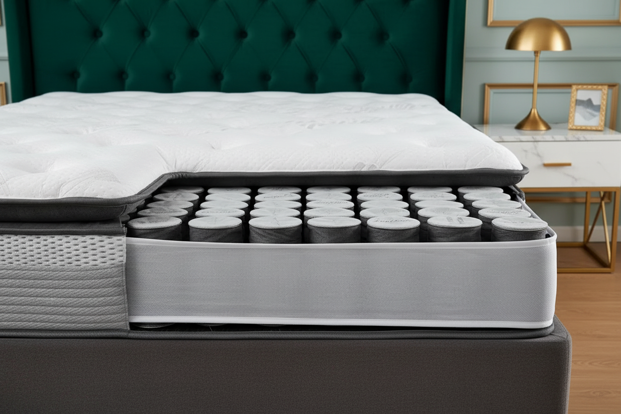 Matelas PREMIUM - Décor luxe émeraude