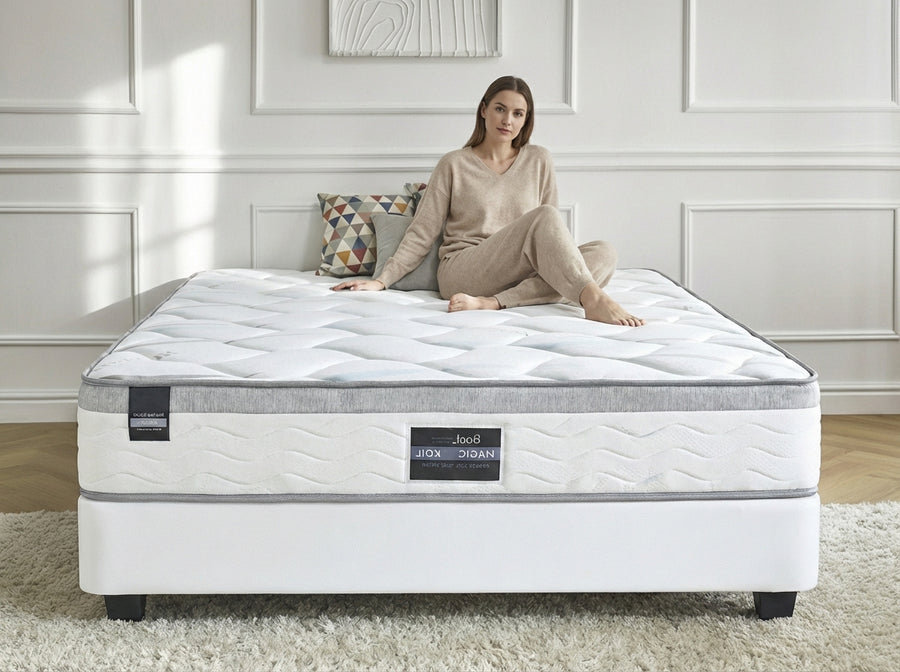 Matelas ASCENT – 25 cm – Ressorts ensachés & mousse – Confort équilibré quotidien