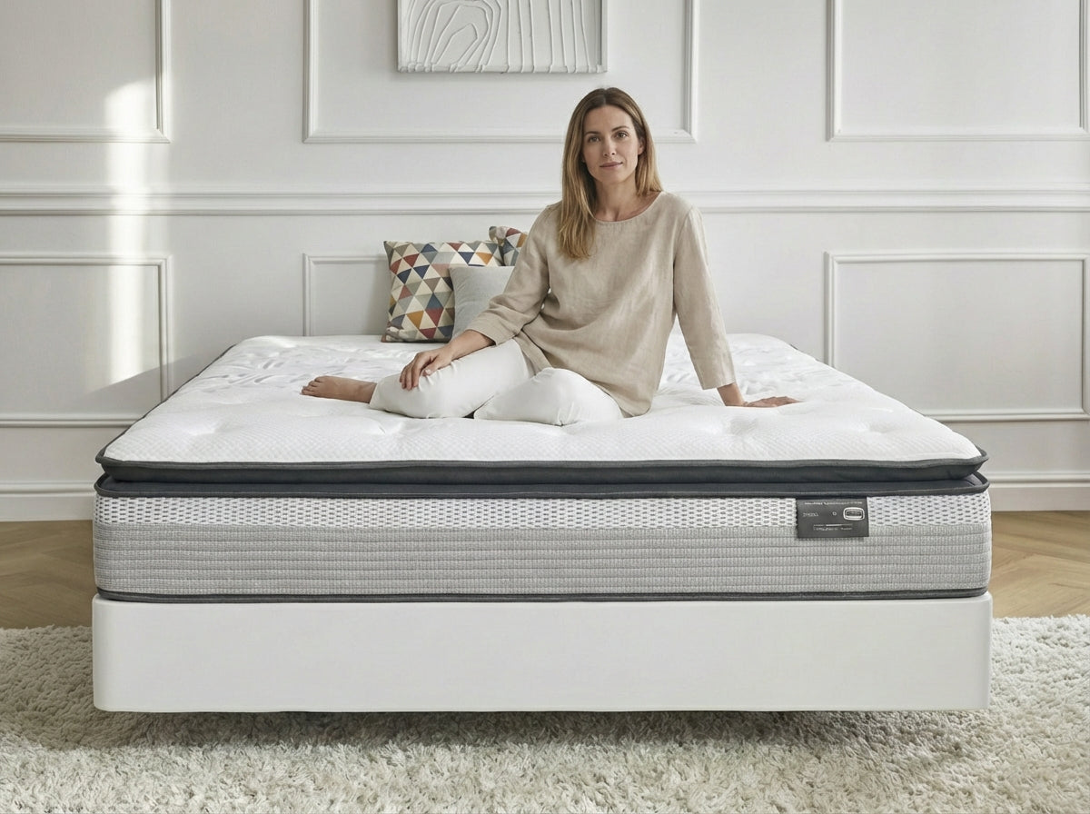 Matelas PREMIUM 33cm avec Surmatelas Intégré - Confort Hôtel 5 Étoiles